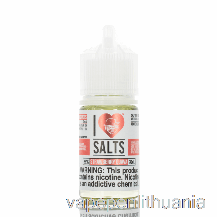 Braškių Gvajava - Aš Myliu Druskas - 30 Ml 25 Mg Vape Skysčio